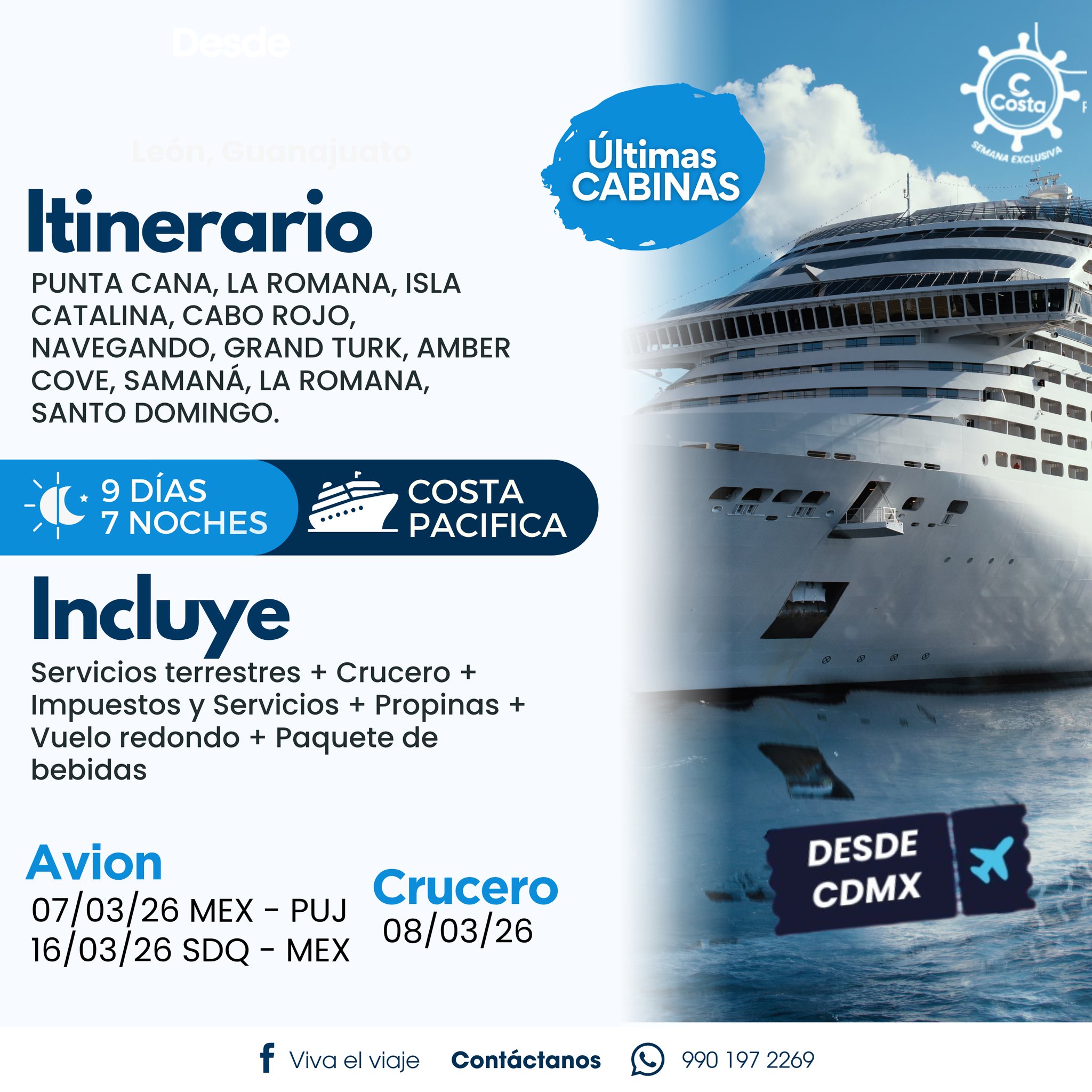 Itinerario crucero